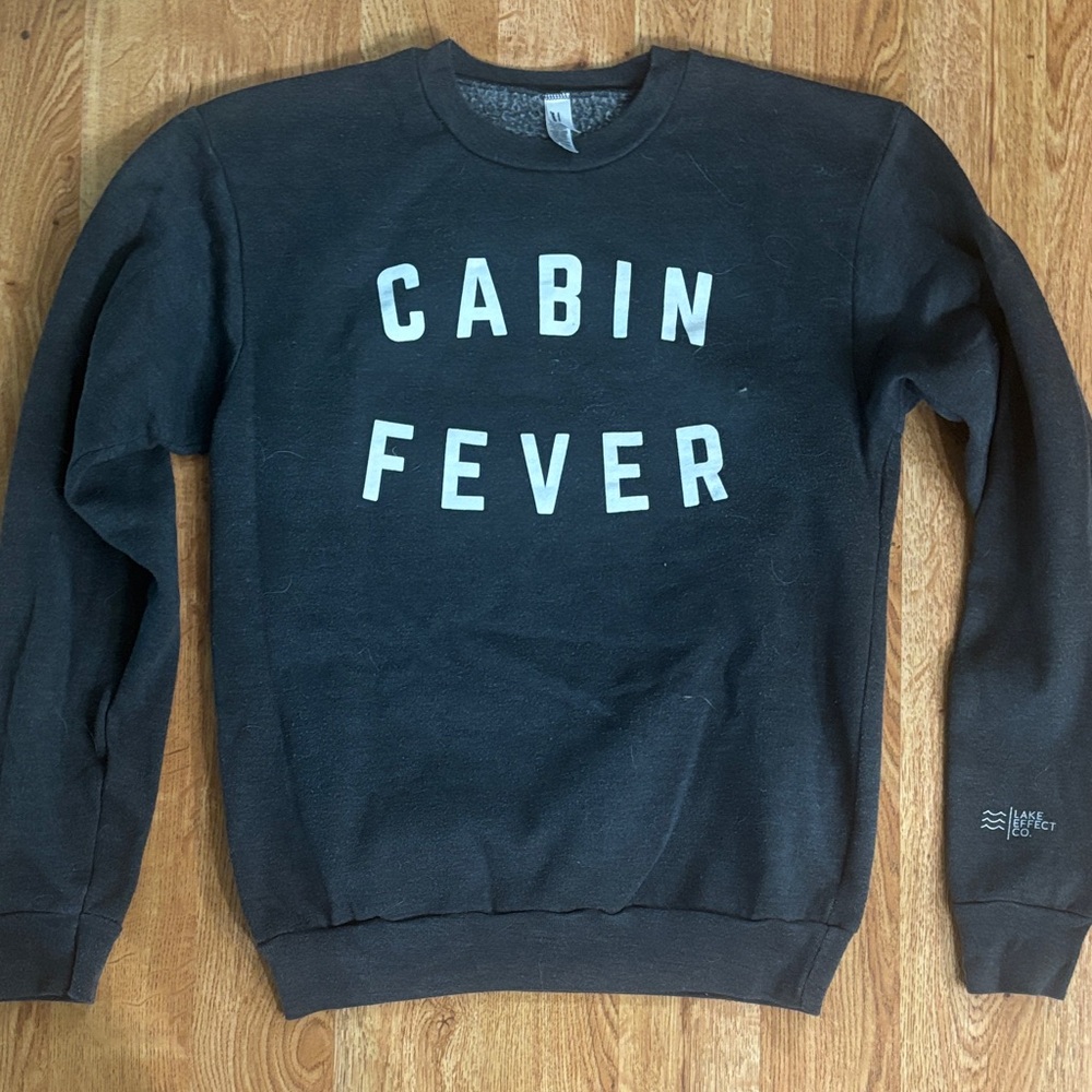 Cabin Fever Black Crewneck Sweatshirt